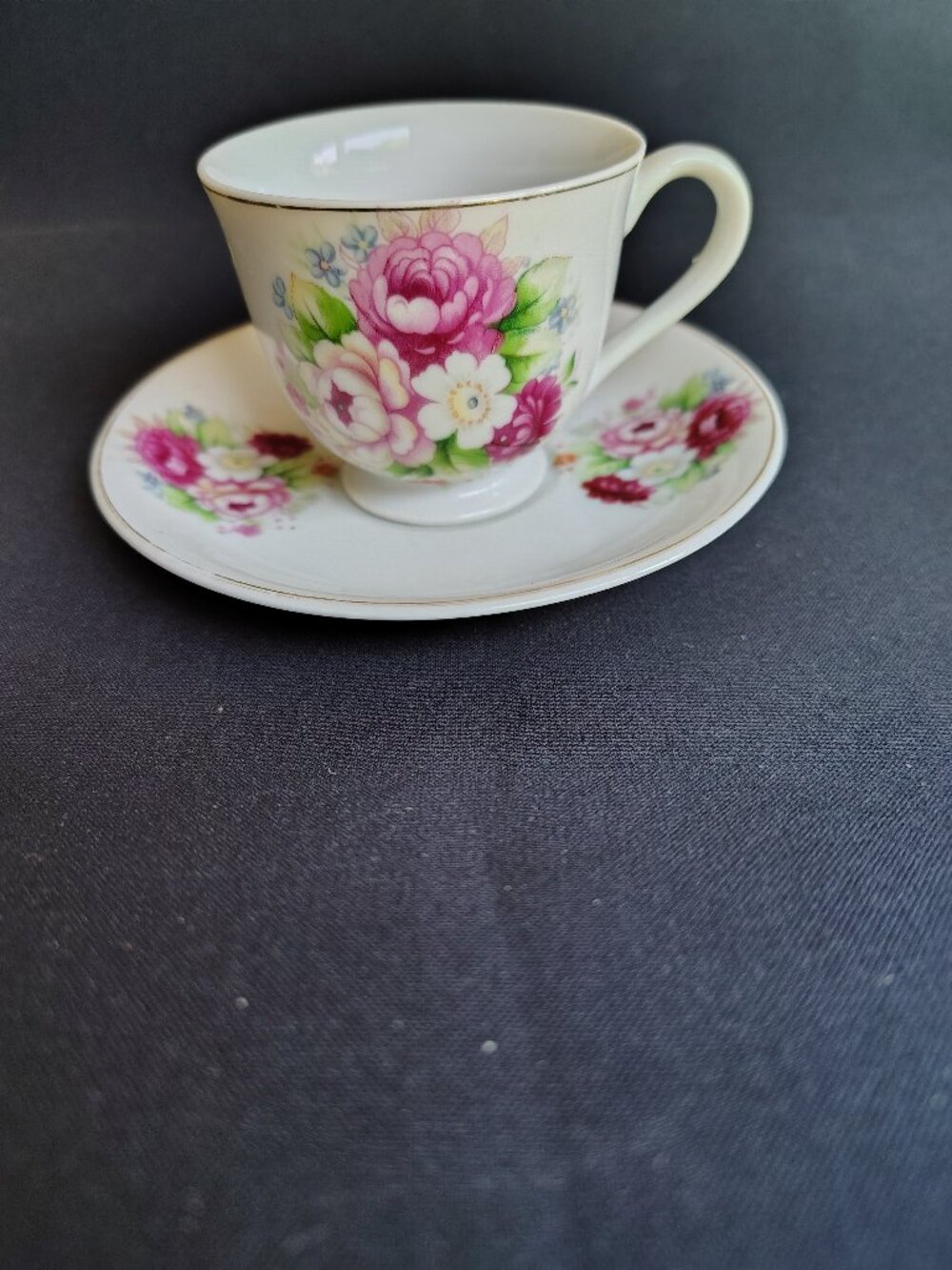 Little porcelain Cup and Saucer - with Makers mark